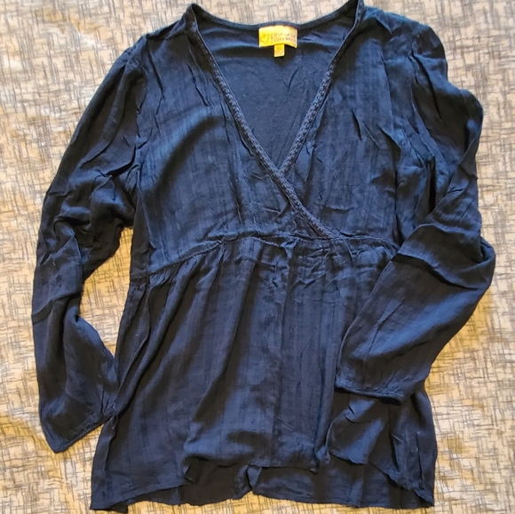 Vera Dark Blue Top - Picture 1 of 5
